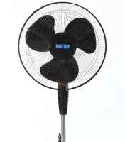 Floor fan RAF FS40 120W 3 blades 40 cm, RAF 16" inch fan on telescopic leg 106-136 cm with mains swivel Black