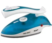 RAF R.1259B 800W folding hand iron with temperature regulator and water tank, RAF R.1259B 800W folding hand iron with ceramic soleplate steamer, RAF ceramic soleplate steam iron