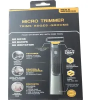 Бездротовий тример MicroTouch TR-159 для гоління і стрижки вусів і бороди з підсвічуванням, акумуляторна машинка з 3 насадками для видалення волосся