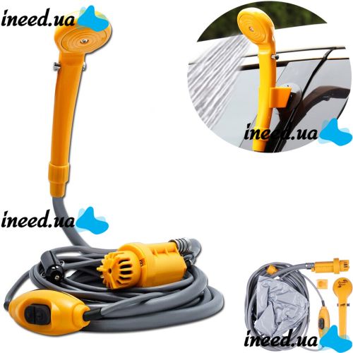 Car Portable Shower Aqua Fresh YD104, Car Cigarette Lighter Shower 104 12V, Car Wash for Travel, Camping and Car Washing 35W Car Wash
