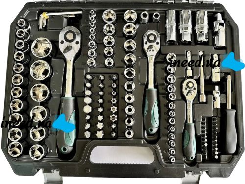 Автомобільний набір інструментів на 172 предмета Dream Car Tools ES-172 в кейсі Комплект ключів головок біт з тріскачкою для машини і вдома у валізі