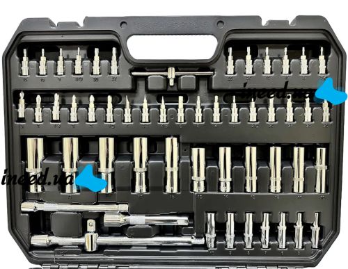 Автомобільний набір інструментів на 172 предмета Dream Car Tools ES-172 в кейсі Комплект ключів головок біт з тріскачкою для машини і вдома у валізі