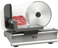 RAF R.8800 electric slicer for slicing meat, sausage and cheese products, RAF meat and cheese slicer from mains supply