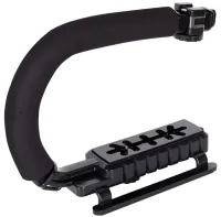 Стабілізатор ручка Gimbal AY-49U з кріпленням для фотоапарата і телефона з Bluetooth мікрофоном і LED лампою для селфі та відео з пультом ДУ