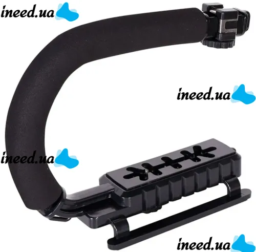 Стабілізатор ручка Gimbal AY-49U з кріпленням для фотоапарата і телефона з Bluetooth мікрофоном і LED лампою для селфі та відео з пультом ДУ