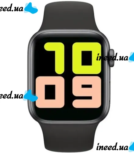 Наручні Смарт годинник Smart Watch T500 Спортивні з мікрофоном, тонометром IP67 Aluminium 44mm Розумні годинник з функціями фітнесу та здоров'я чорні