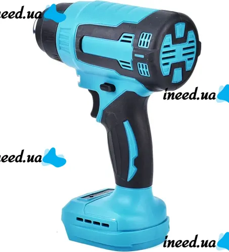 Акумуляторний будівельний фен Makita DHG180RT 48V 5Ah з 3 насадками, Промисловий тепловий пістолет 50-550°C Макіта з 2 акумуляторами в кейсі