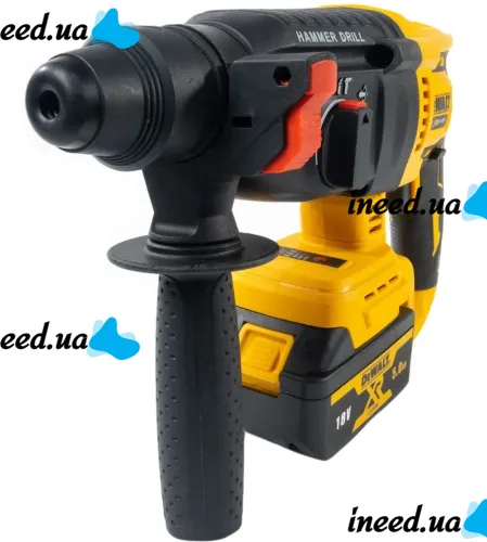 Будівельний акумуляторний перфоратор DeWalt DCH133 18V 5Ah 2 акумулятори, Бездротовий електроперфоратор Деволт для свердління з ударом в кейсі