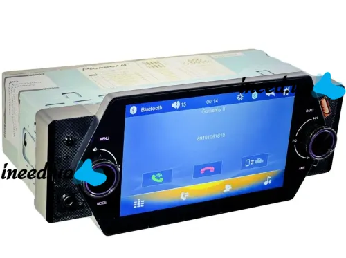 MP5 Pioneer PA455U 1Din Bluetooth Car Radio with 5" inch Display and Remote Control, PA-455U Car Radio with USB Android CarPlay in Car PA5055U