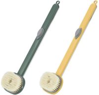 Massage brush Body brush CS96T with a long handle for a shower with a detergent container, Brush LY-588 36 cm with a dispenser for back and body massage