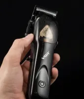 VGR V-653 Wireless Shave Trimmer, Cordless Hair and Beard Trimmer with stand and attachments 10W V653 Black