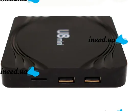 Smart TV Box U8 Mini 4Gb/32GB Android with remote control, 4K Android TV media player with built-in Wi-Fi module for TV Black
