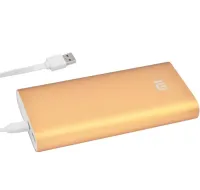 Portable Charger Xiaomi MI Power Bank 20800 mAh External Battery, Charging for IOS Android Phone Powerbank 2.1A USB Gold