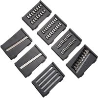 Vegetable Slicer Wet Basket Vegetable Cutter 9 in 1 set of nozzles for slicing vegetables and fruits, manual rotating grater-vegetable slicer multi-slicer with basket