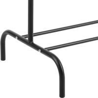 Подвійна стійка вішалка Double Floor Hanger 162х130 см для одягу і полицею для взуття, підлогова стійка-вішалка зі штангою на ніжках до 30 кг чорна