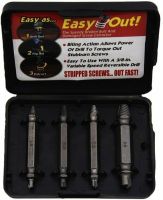 A set of Easy Out Tool S2 bit extractors 4 pcs in a box, double-sided nozzles for unscrewing broken, licked screws and bolts on a screwdriver