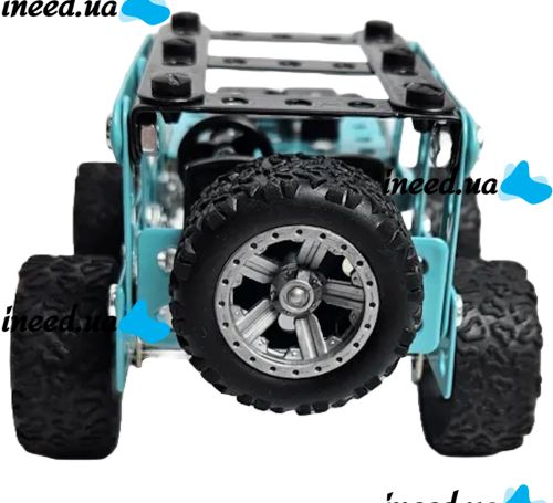 Дитячий розвиваючий конструктор позашляховик Jixin Xyzhi Off-Road Vehicle YK623 на 190 деталей, металевий набір джип для складання машинки для дітей