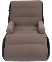 Надувное одноместное кресло кровать S-образной формы Senyoubao Inflatable Sofa 140x85x80 см с подлокотником, Флокированное