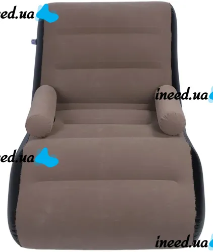 Надувное одноместное кресло кровать S-образной формы Senyoubao Inflatable Sofa 140x85x80 см с подлокотником, Флокированное