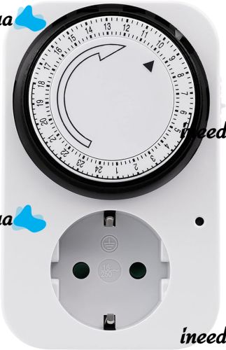 Розумна добова розетка з таймером Systec TG - 14A Механічна побутова розетка 24 години включення і відключення струму за розкладом в розетку Тм12 Біла