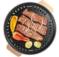 Бездимний круглий гриль з решіткою Stove NO.898 30 см для барбекю, Вугільна складна кругла піч для смаження м'яса, риби та овочів для кемпінгу