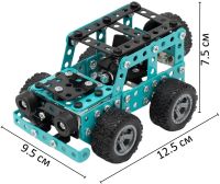 Дитячий розвиваючий конструктор позашляховик Jixin Xyzhi Off-Road Vehicle YK623 на 190 деталей, металевий набір джип для складання машинки для дітей