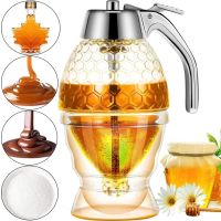 Диспенсер для меда Honey Dispenser ручной дозатор 200 мл, емкость колба для соусов, карамели, варенья, диспенсер-дозатор на подставке 10*15 см