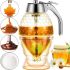 Диспенсер для меду Honey Dispenser ручний дозатор 200 мл, ємність колба для соусів, карамелі, варення, диспенсер-дозатор на підставці 10*15 см