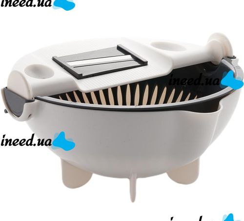 Vegetable Slicer Wet Basket Vegetable Cutter 9 in 1 set of nozzles for slicing vegetables and fruits, manual rotating grater-vegetable slicer multi-slicer with basket