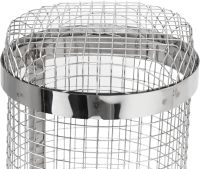 Cylindrical non-stick grill grid basket IRIS KT-183 for vegetables meat fish without handle, stainless steel barbecue grate with rotation
