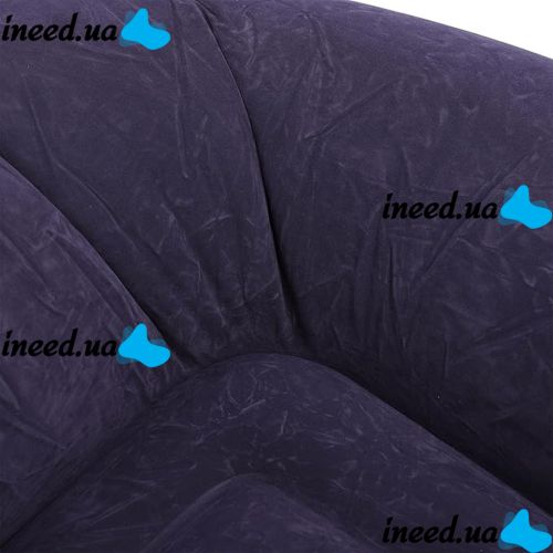 Надувное кресло диван Intex Beanless Bag 68579 до 150 кг для отдыха, Велюровый одноместный пуфик груша Air Sofa XL-1133 KR-1 для дома и улицы