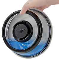 Багаторазова Вакуумна кришка Press Dome Stay Fresh Longer NJ - 352 19см для пакування харчових продуктів кухонний контейнер вакууматор для їжі Чорний