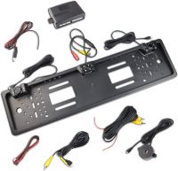 Автомобільна камера заднього виду в рамці номерного знака Car Cam Parking sensor 5429 з парктроніком, Тримач рамка для номера з камерою, Авторамка