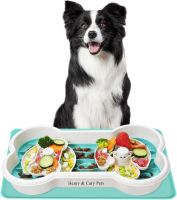 Подвійна годівниця лабіринт Henry & Cary Pets для повільного годування собак і кішок, Миска для тварин у вигляді кісточки з обертанням на 360 градусів