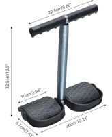 Пружинный эспандер Tummy Trimmer L1013 для мышц рук, живота и спины с креплением для ног, Спортивный тренажер Тами Тример для укрепления тела Черный