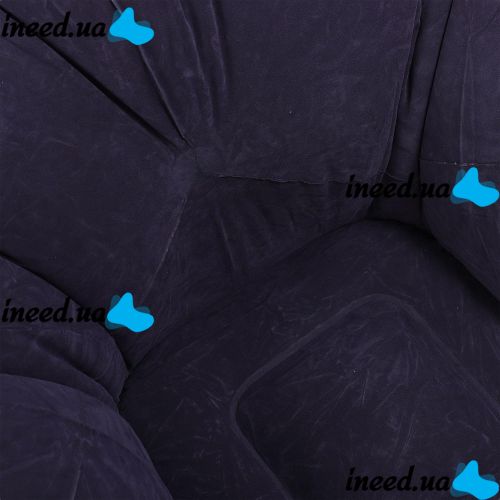 Надувное кресло диван Intex Beanless Bag 68579 до 150 кг для отдыха, Велюровый одноместный пуфик груша Air Sofa XL-1133 KR-1 для дома и улицы