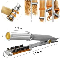 Професійні щипці утюжок Instyler M-125 для укладання волосся з обертовим циліндром, Плойка для завивки і випрямлення Інстайлер 45W Сріблястий