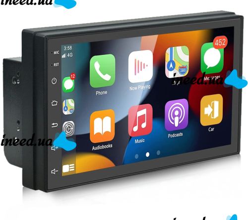 Універсальна автомагнітола MP5 CJ CP606 BT Android 8.0 2G - 16G 2DIN плеєр з USB і SD з короткою базою, автомобільна магнітола програвач в машину