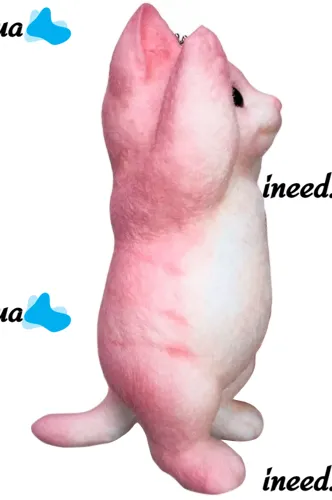 Силиконовая игрушка антистресс сквиш Большой котик Squishy Toys 20 см с ворсинками для рук, Детская мялка таба Пушистый кот для детей от 3 лет