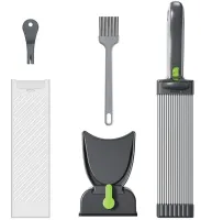 Ручная мясорубка слайсер Fresh Meat Slicer YLM-248 для тонкой нарезки и измельчения мяса, Ручной измельчитель LY-824 17 лезвий с подставкой Серый