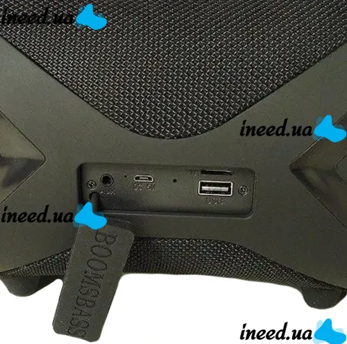 Беспроводная Bluetooth колонка T&G Boom Bass E818 с ручкой, Аккумуляторная блютуз акустика SPS UBL с подсветкой 8000 mAh USB AUX для Android IOS