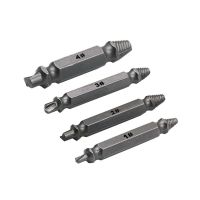 A set of Easy Out Tool S2 bit extractors 4 pcs in a box, double-sided nozzles for unscrewing broken, licked screws and bolts on a screwdriver