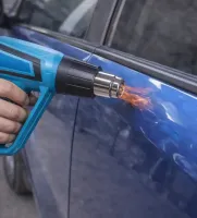 Промисловий мережевий фен Makita HG5030K 1600W з 4 насадками 2 режими для пайки зняття фарби і термоусадки, тепловий будівельний фен від мережі