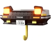 Настінний тримач органайзер для ключів у стилі Toyota Trueno AE86 з LED підсвічуванням фар, Настінна авто ключниця з 1 гачком від батарейок