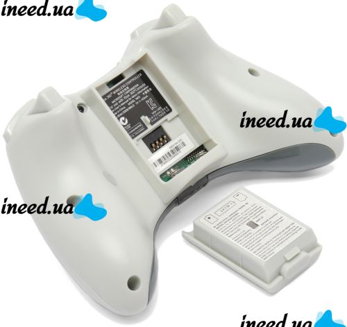 Microsoft Xbox 360 Wireless Joystick White Original Gaming Gamepad, Vibration Controller for Set-top Box and Battery-powered PC White