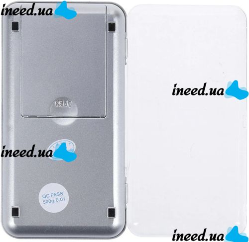 Pocket Jewelry Electronic Scales 0.01 - 500g Domotec MS-1728A with LCD Display, Portable Compact Digital Scales with Backlight 500g
