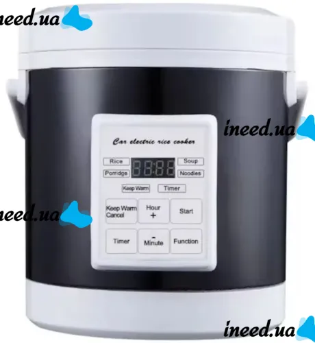 Автомобільна мультиварка пароварка Vehicle Rice Cooker AR-1601 1.2 літра 12V 24V від прикурювача, мультиповар з підігрівом 12В 24В для машини