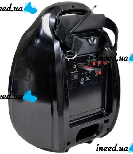 Portable Wireless Bluetooth Speaker Suitcase X-BASS Golon RX-810BT with Light Music and Microphone, Acoustic Bluetooth System with Karaoke Black