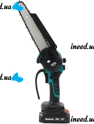 Набір електроінструментів Makita 24V 4в1 акумуляторний секатор DUP365, пила DUC155Z і газонокосарка UR100DZ, повітродувка DAS180Z з 2 акумуляторами