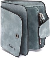 Women's suede wallet Baellerry Forever Mini N 2346 Blue Jeans women's mini purse with 10 compartments for bills and small change 10.5X11.5 cm Blue